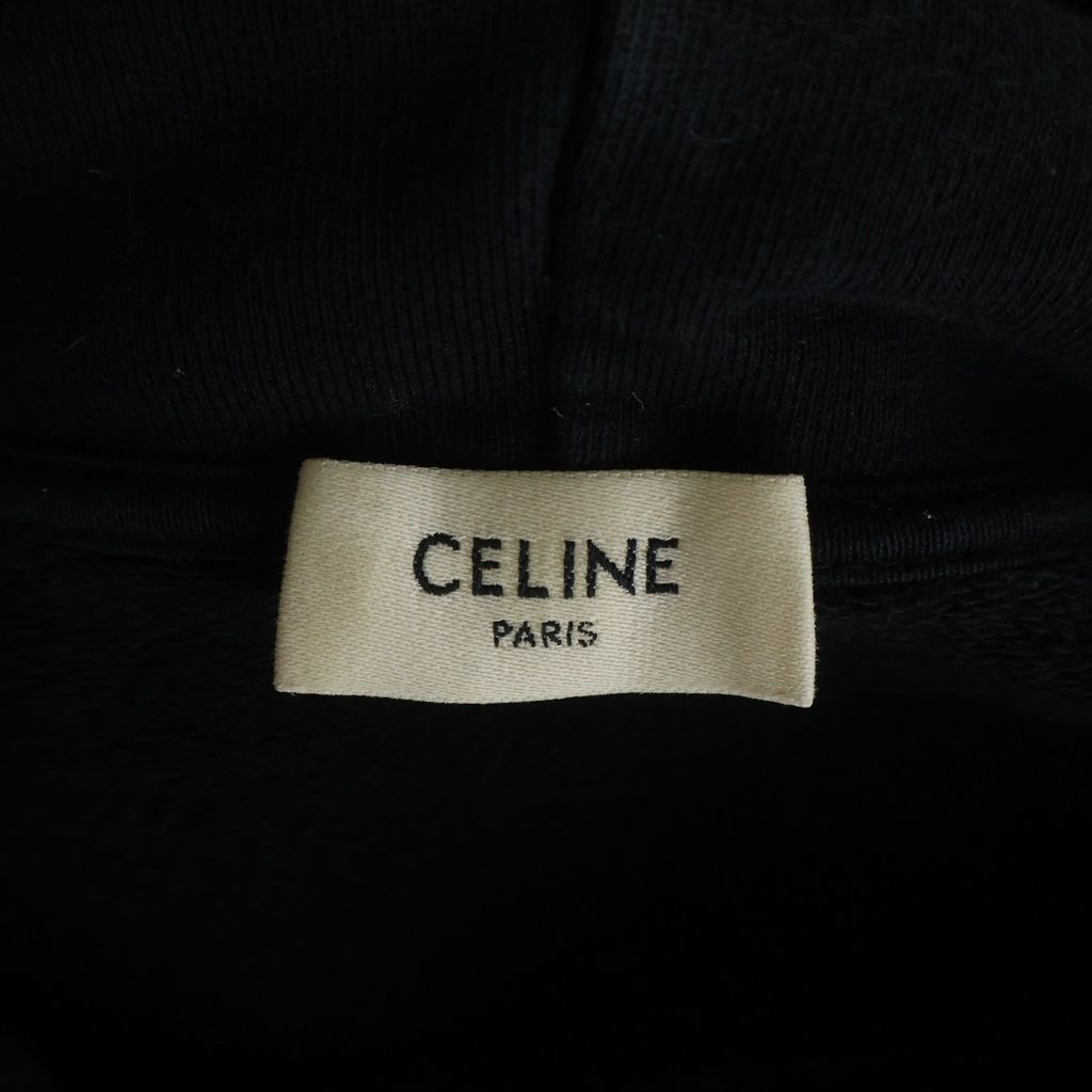 Celine Pullover Hoodie Gradient Logo Sweatshirt Black — view 7