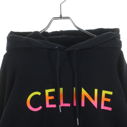 Celine Pullover Hoodie Gradient Logo Sweatshirt Black — view 3