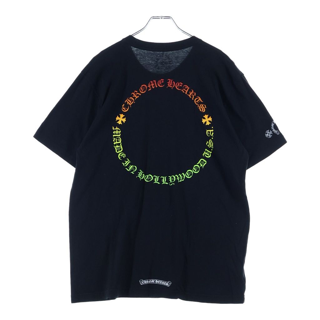 Chrome Hearts Back Grad Circle Logo Tee T-Shirt Print Crew Neck Short Sleeve