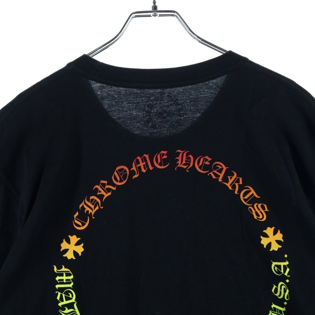Chrome Hearts Back Grad Circle Logo Tee T-Shirt Print Crew Neck Short Sleeve — view 4
