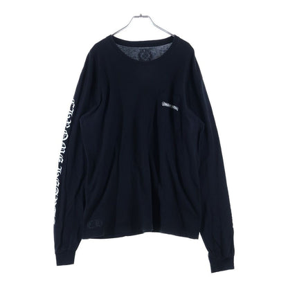 Chrome Hearts CH L S 1 Scroll Label Print Long Sleeve T-Shirt Crew Neck Black — view 2