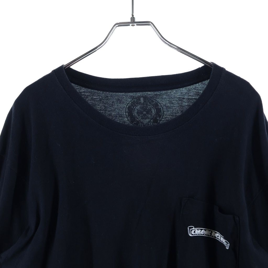 Chrome Hearts CH L S 1 Scroll Label Print Long Sleeve T-Shirt Crew Neck Black — view 3