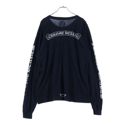 Chrome Hearts CH L S 1 Scroll Label Print Long Sleeve T-Shirt Crew Neck Black