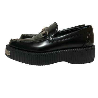 Gucci Logo Plate Horsebit Clipper Loafers 6.5 Black — view 2