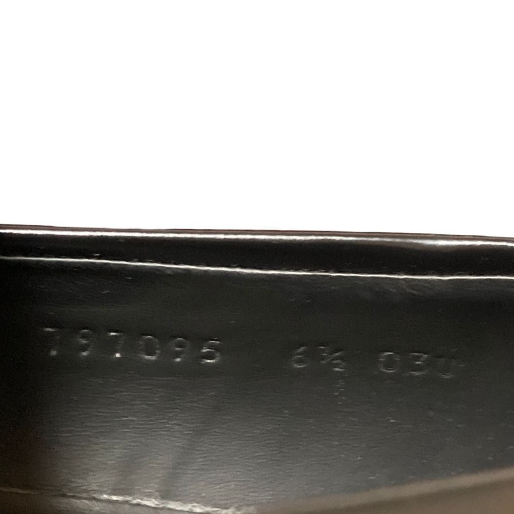 Gucci Logo Plate Horsebit Clipper Loafers 6.5 Black — view 8