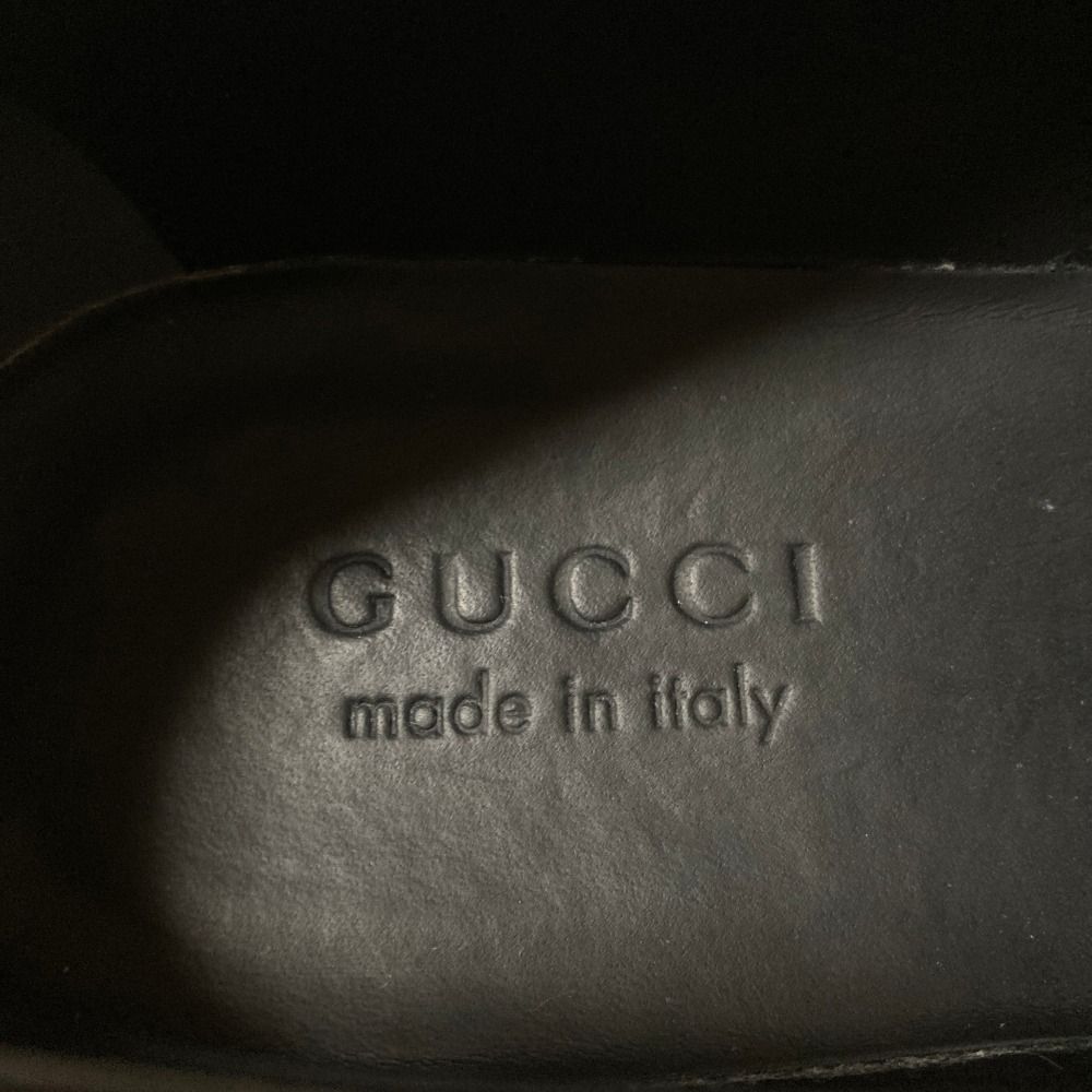 Gucci Logo Plate Horsebit Clipper Loafers 6.5 Black — view 7