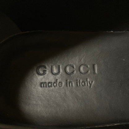 Gucci Logo Plate Horsebit Clipper Loafers 6.5 Black — view 7