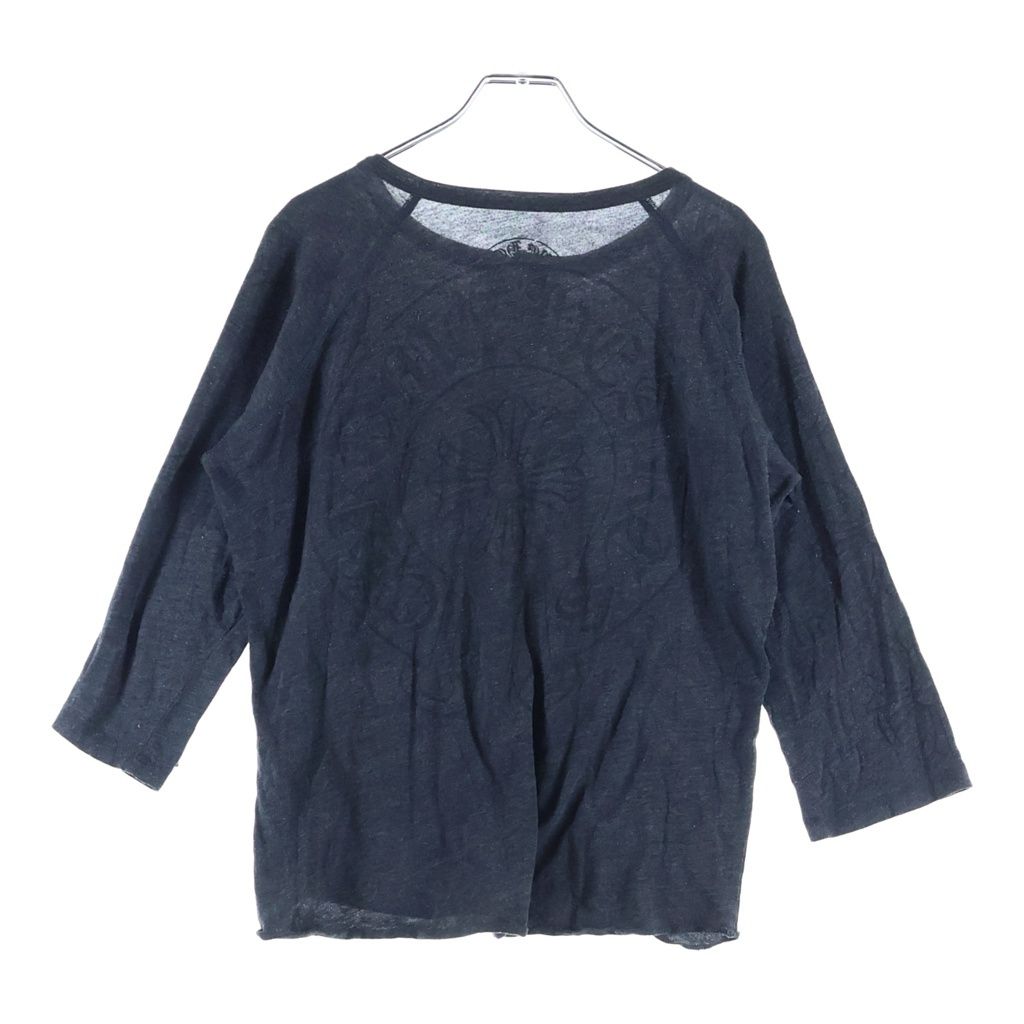 Chrome Hearts Henry T-Shirt Neck Arm CH Plus Logo 3/4 Sleeve Long Top Gray — view 2