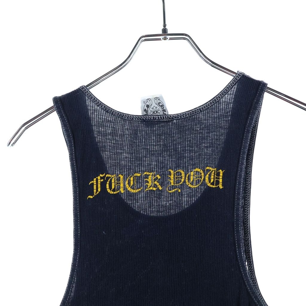 Chrome Hearts Vintage CH Tank T Bar Print Sleeveless Shirt Top Black — view 4