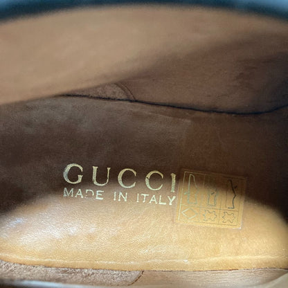 Gucci Suede Leather Horsebit Short Boots 38.5 Black — view 7