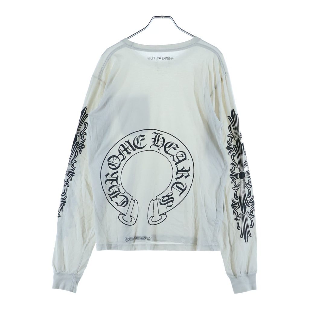 Chrome Hearts CH L S T-Shirt Backhoe Sush Arm Floral Long Sleeve T White