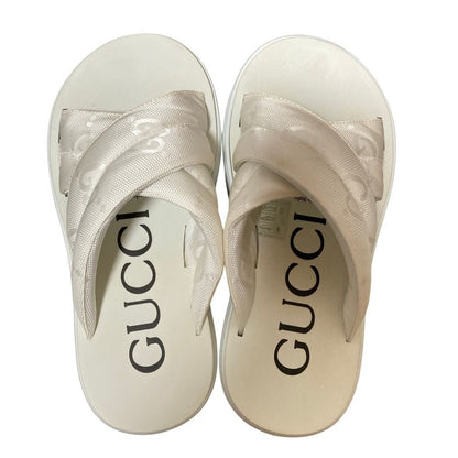 Gucci Craze Platform Slide Sandals 36 White — view 4
