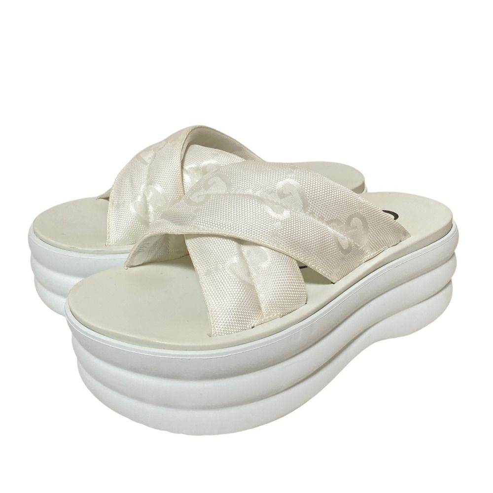 Gucci Craze Platform Slide Sandals 36 White