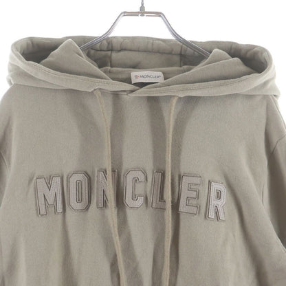 Moncler Logo Letter Print Hoodie Long Sleeve Pullover Beige — view 3