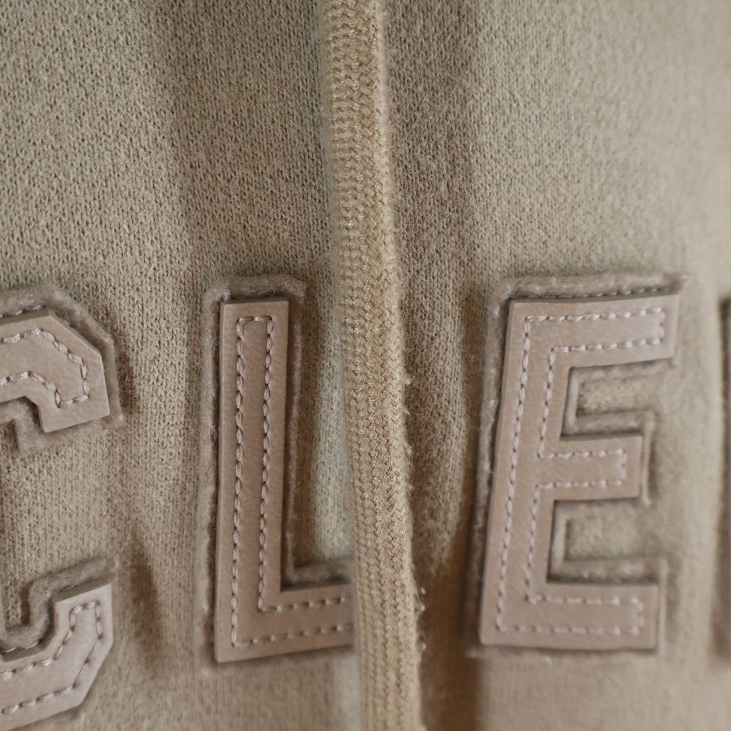 Moncler Logo Letter Print Hoodie Long Sleeve Pullover Beige — view 4