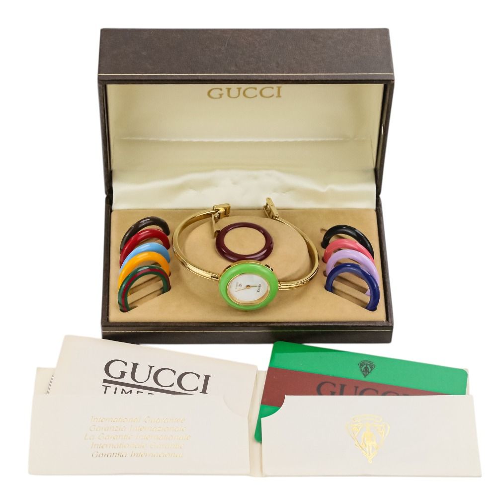Gucci Change Bezel Watch White Gold Color Real Estate — view 2