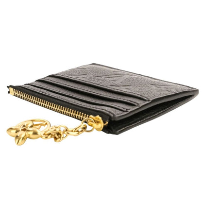 Louis Vuitton Monogram Empreinte Card Holder LV Charm Coin Case Black — view 4
