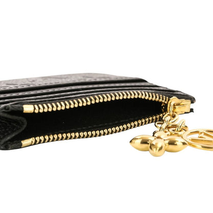 Louis Vuitton Monogram Empreinte Card Holder LV Charm Coin Case Black — view 5
