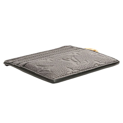 Louis Vuitton Monogram Empreinte Card Holder LV Charm Coin Case Black — view 3