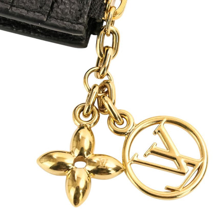 Louis Vuitton Monogram Empreinte Card Holder LV Charm Coin Case Black — view 8