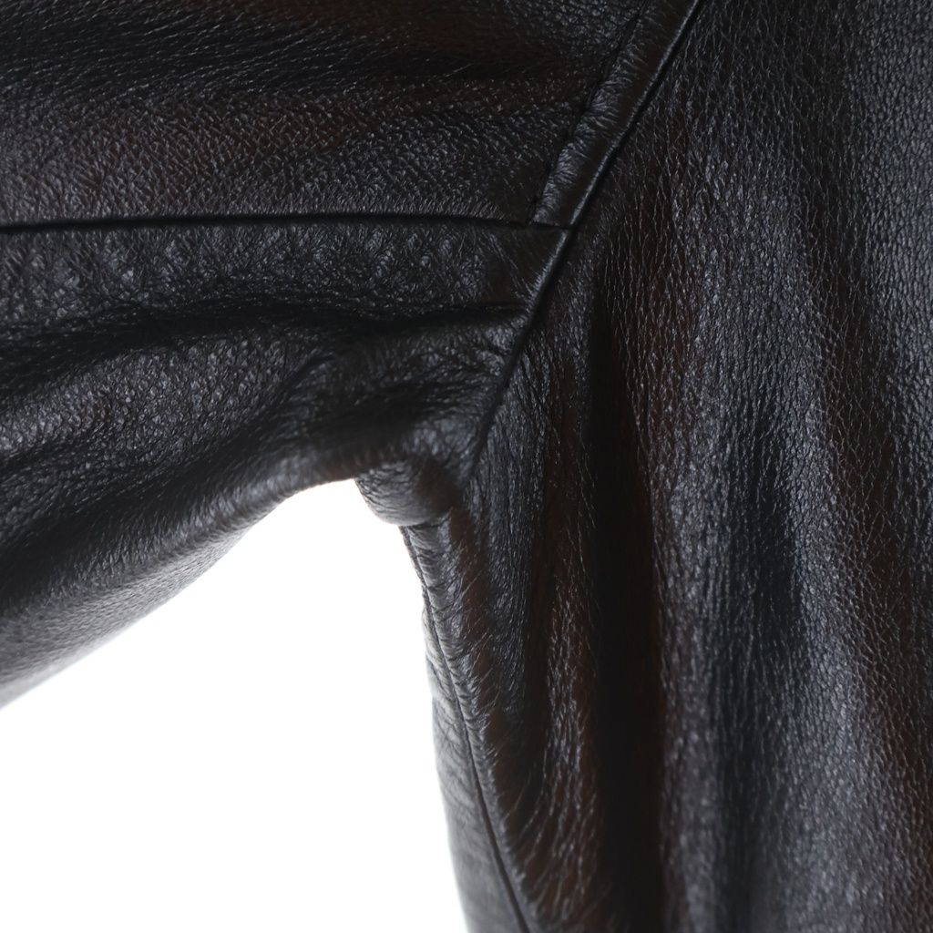 Celine Soft Lambskin Leather Hood Logo Jacket Black Sample — view 6