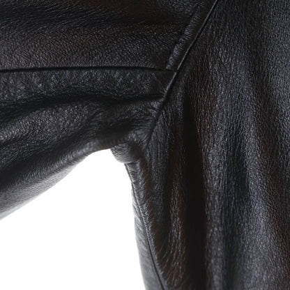 Celine Soft Lambskin Leather Hood Logo Jacket Black Sample — view 6