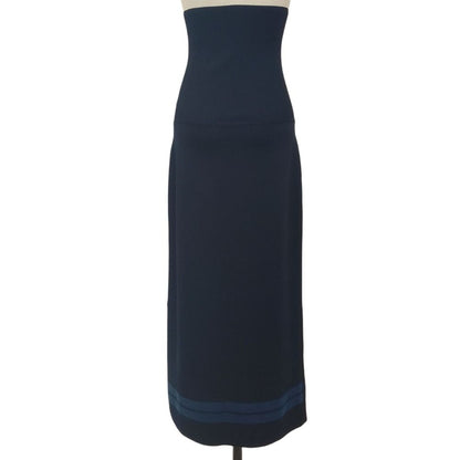 Hermes Bicolor Skirt Knit 2-Way Dress 38 Blue — view 7