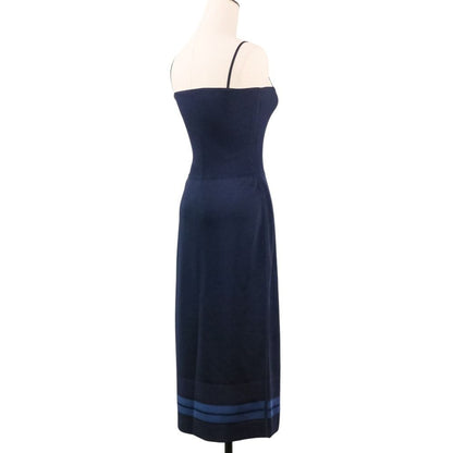 Hermes Bicolor Skirt Knit 2-Way Dress 38 Blue — view 5