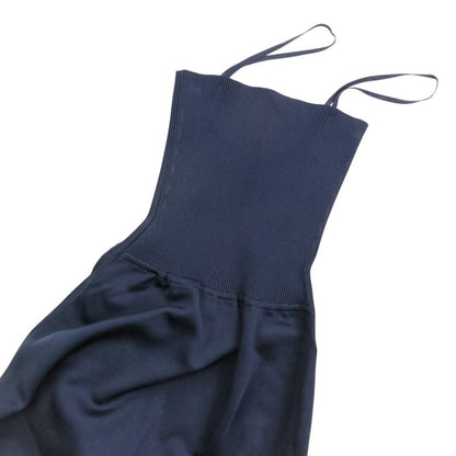 Hermes Bicolor Skirt Knit 2-Way Dress 38 Blue — view 8