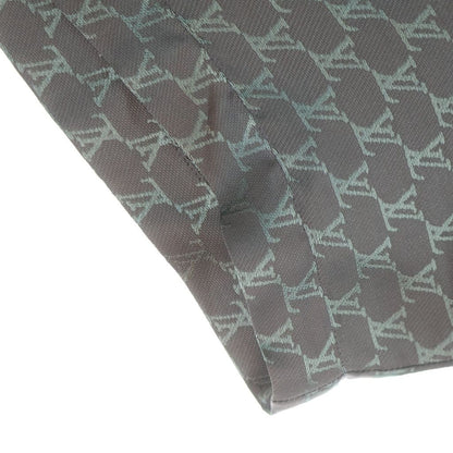 Louis Vuitton Jacquard Monogram Silk Blend Open Collar Shirt Short Sleeve Gray — view 4