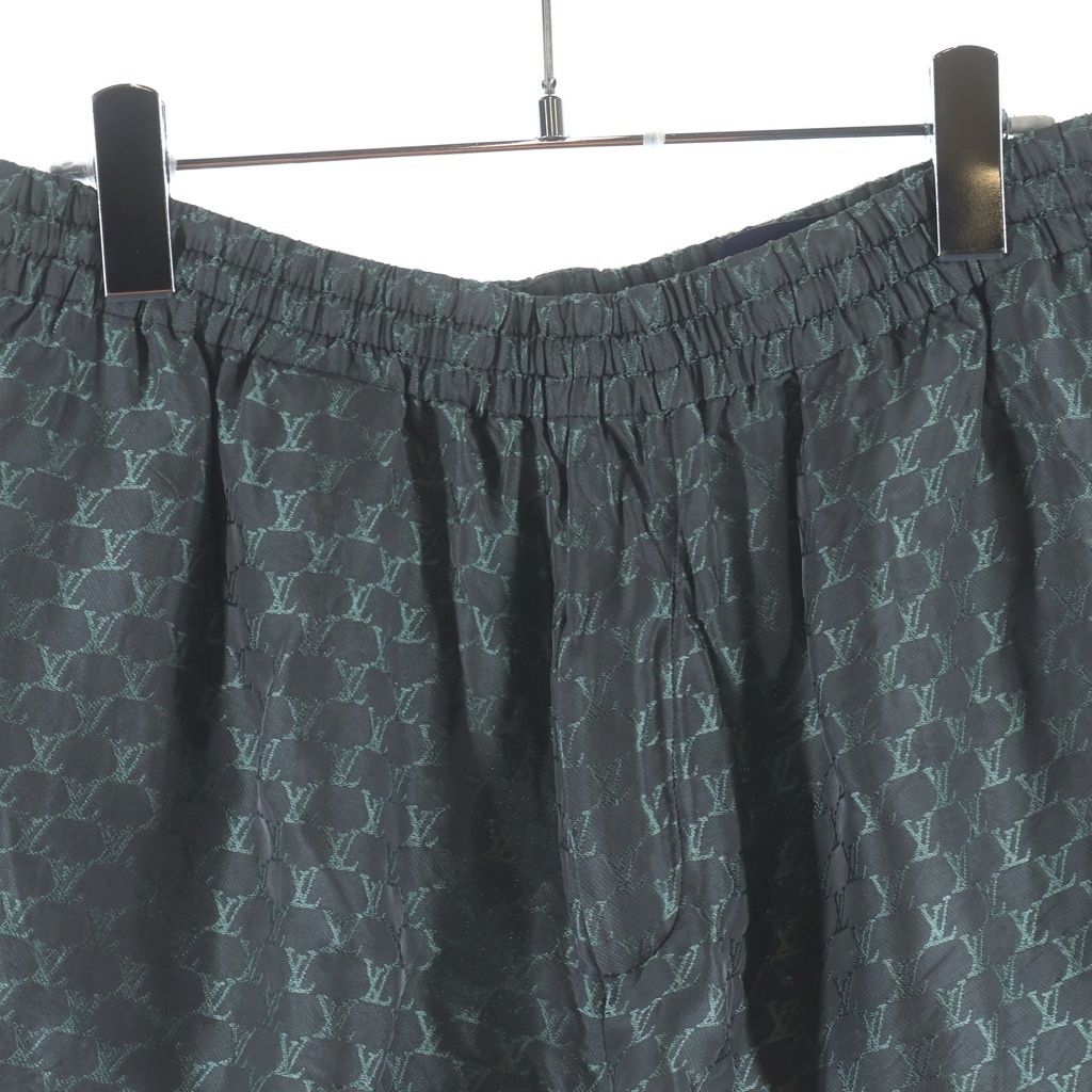 Louis Vuitton Jacquard Monogram Silk Blend Shorts Gray MM — view 3