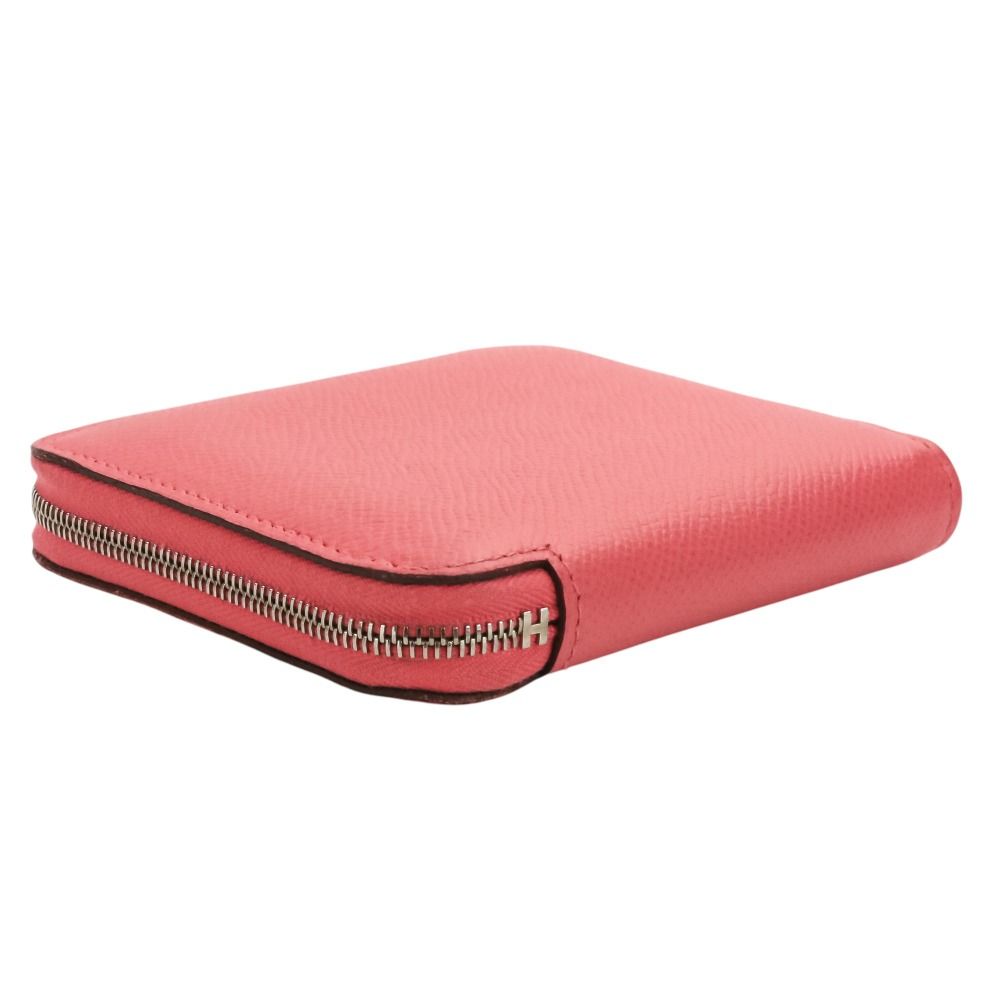 Hermes Compact Silk in Leather Wallet Rose Azare Pink — view 3