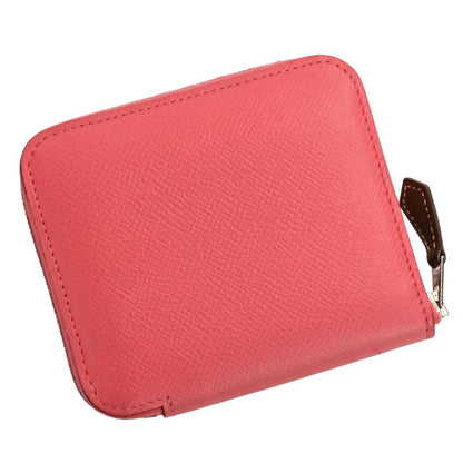 Hermes Compact Silk in Leather Wallet Rose Azare Pink — view 2