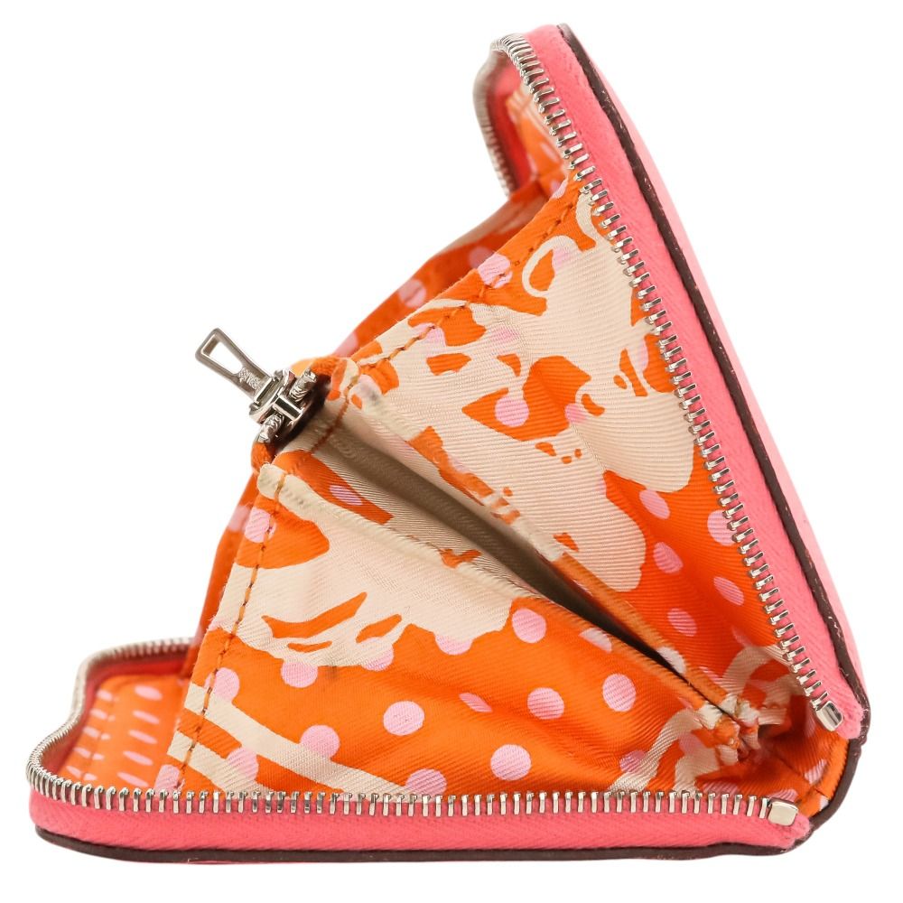 Hermes Compact Silk in Leather Wallet Rose Azare Pink — view 6