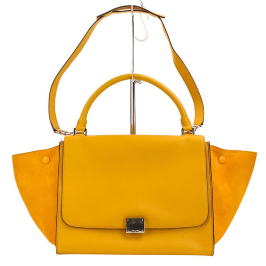 Celine Trapeze Tote Shoulder Bag Yellow