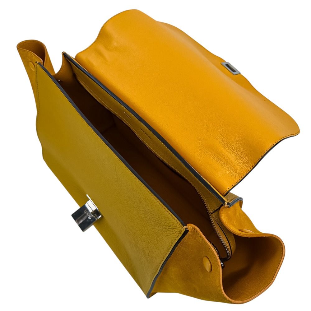 Celine Trapeze Tote Shoulder Bag Yellow — view 8