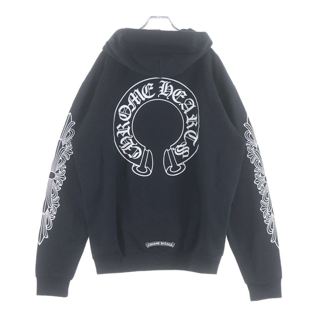 Chrome Hearts Sweatshirt Plvr Sleeve Floral Back Horse Shoe Print Pullover