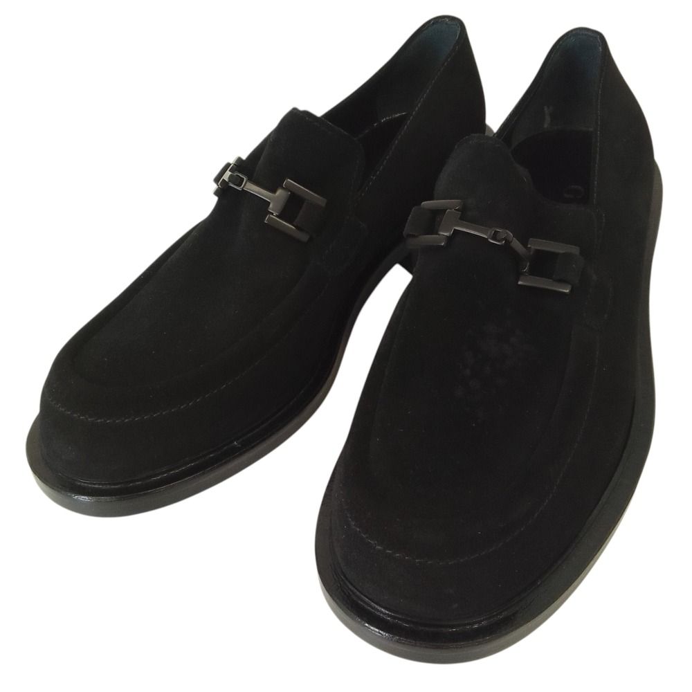 Gucci Horsebit Suede Leather Loafers Shoes Black