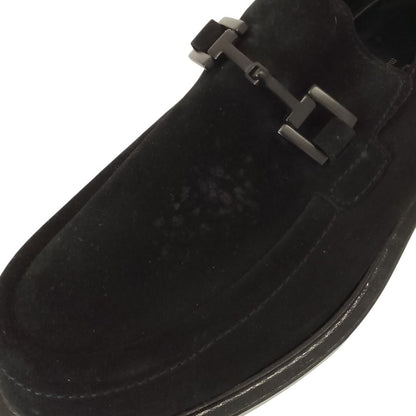 Gucci Horsebit Suede Leather Loafers Shoes Black — view 9