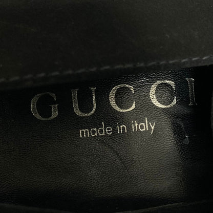 Gucci Horsebit Suede Leather Loafers Shoes Black — view 8