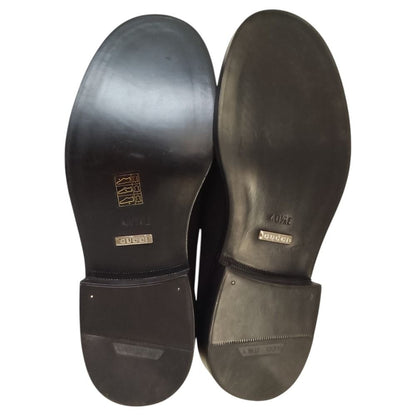 Gucci Horsebit Suede Leather Loafers Shoes Black — view 6