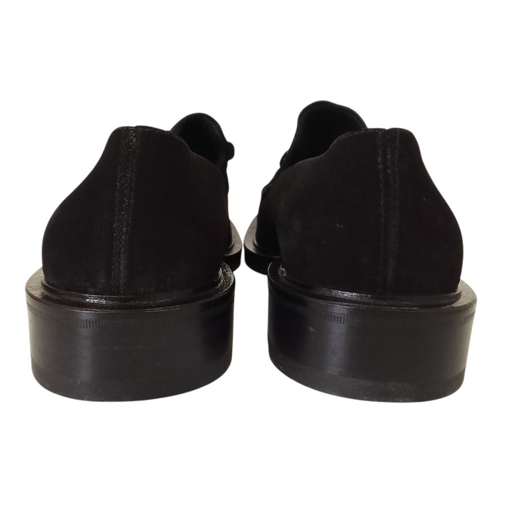 Gucci Horsebit Suede Leather Loafers Shoes Black — view 5