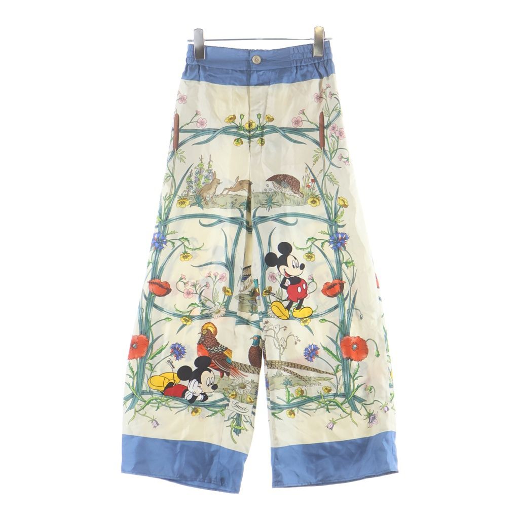 Gucci Disney Mickey Mouse Printed Silk Pants Multi Zadop