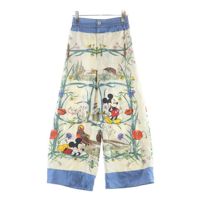 Gucci Disney Mickey Mouse Printed Silk Pants Multi Zadop