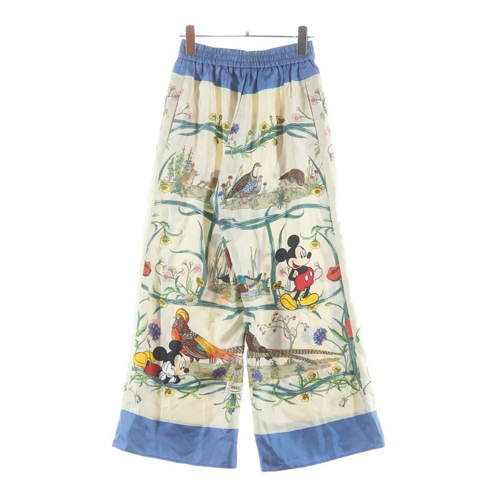 Gucci Disney Mickey Mouse Printed Silk Pants Multi Zadop — view 2