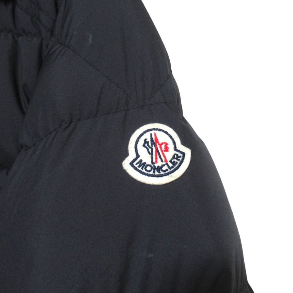 Moncler Cardere Logo Print Hooded Nylon Down Jacket 3 Black — view 5