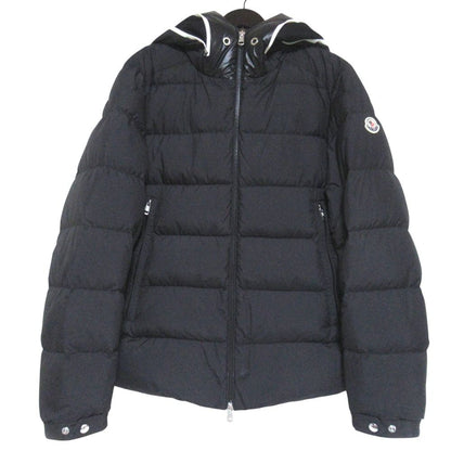 Moncler Cardere Logo Print Hooded Nylon Down Jacket 3 Black