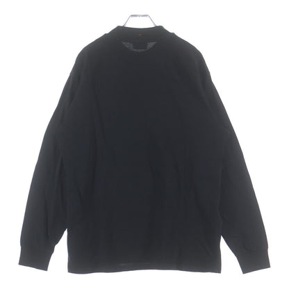 Moncler T-Shirt Manica Lunga Front Print Crew Neck Long Sleeve Top Black — view 2