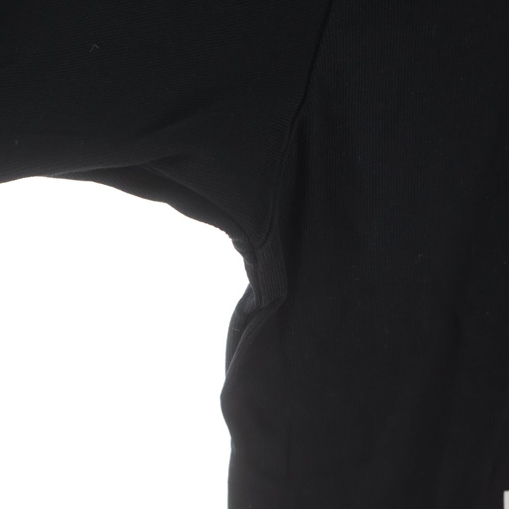 Moncler T-Shirt Manica Lunga Front Print Crew Neck Long Sleeve Top Black — view 5