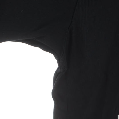 Moncler T-Shirt Manica Lunga Front Print Crew Neck Long Sleeve Top Black — view 5